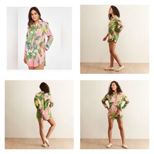 Farm Rio Printed‎ Romper 100% Cotton NWT